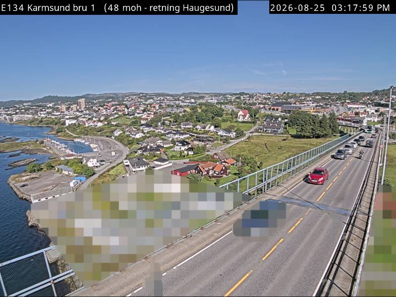 Karmsundbrua, retning Haugesund