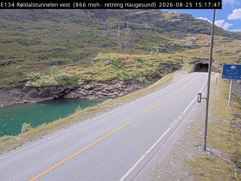 Røldalstunnelen vest, retning Røldal