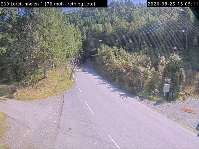 Lotetunnelen, retning Lote