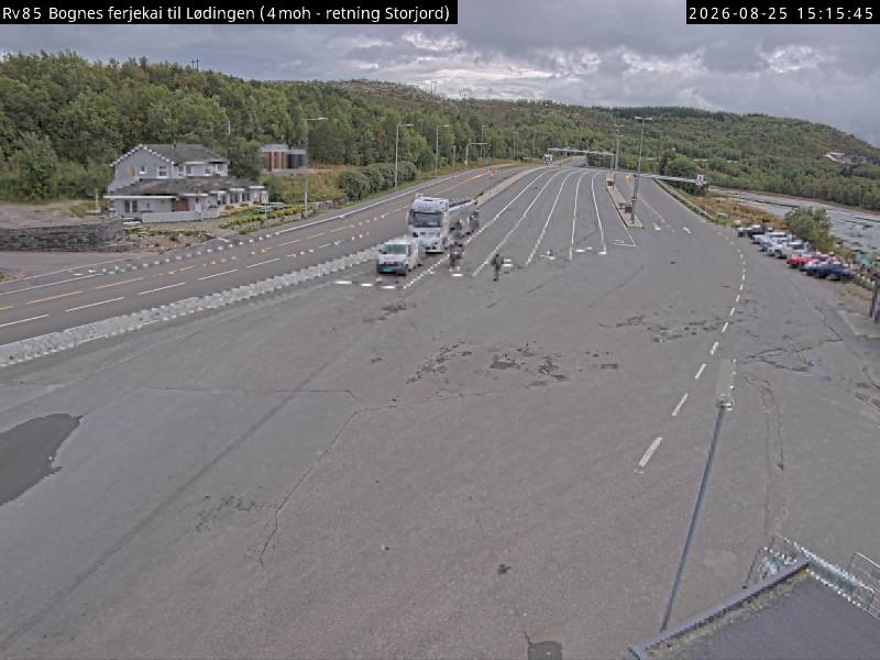 Bognes ferjekai til Lødingen, retning Storjord