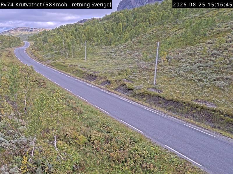 Krutvatnet, retning Sverige