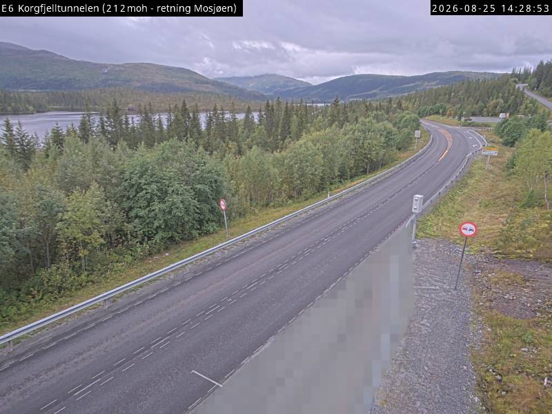 Korgfjelltunnelen, retning Mosjøen
