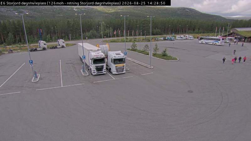 Storjord døgnhvileplass, retning Storjord døgnhvileplass