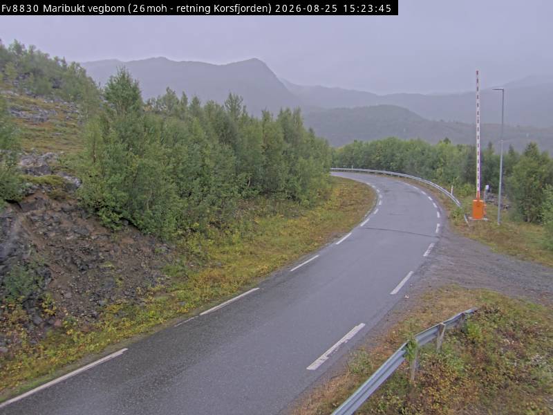 Maribukt vegbom, retning Korsfjorden
