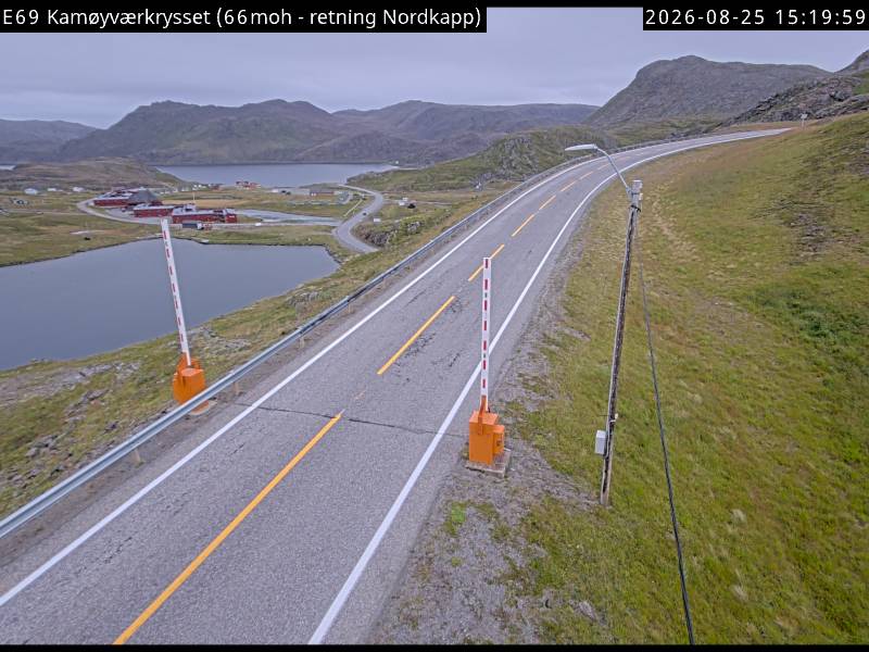 Kamøyværkrysset, retning Nordkapp