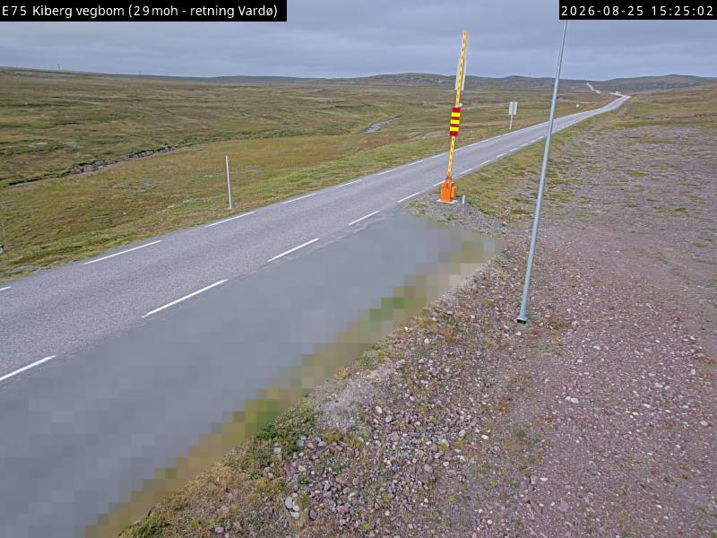 Kiberg vegbom, retning Vardø