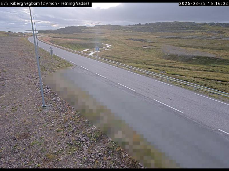 Kiberg vegbom, retning Vadsø