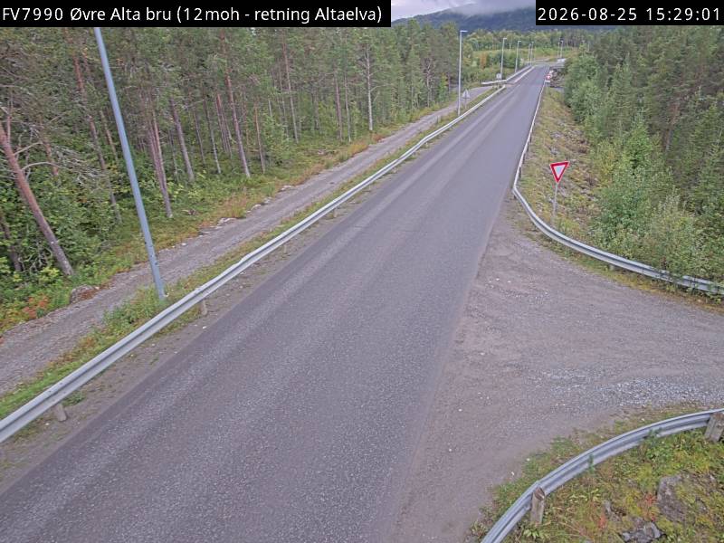 Øvre Alta Bru, retning Altaelva