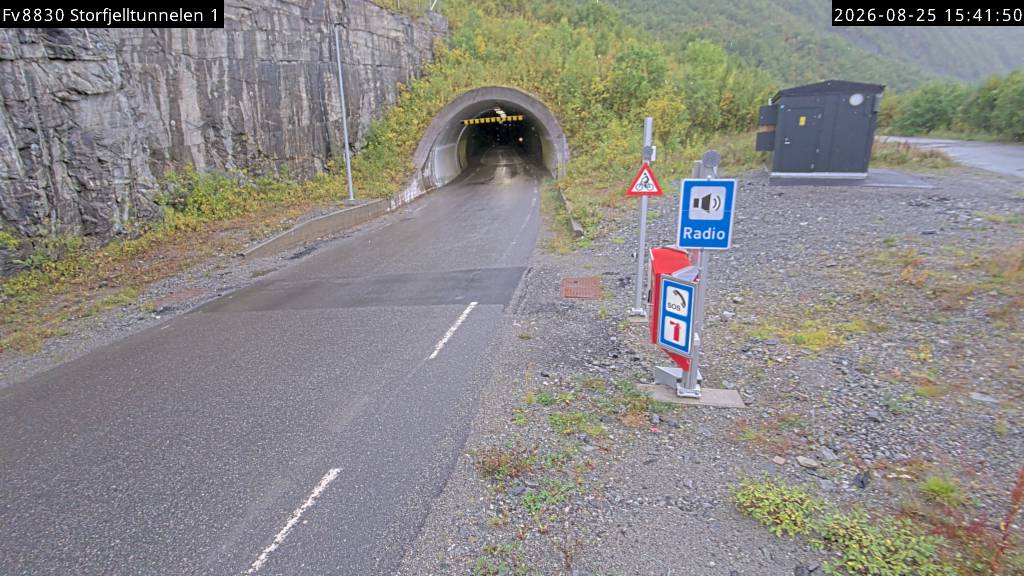 Storfjelltunnelen, retning Tunnel øst Nyvoll