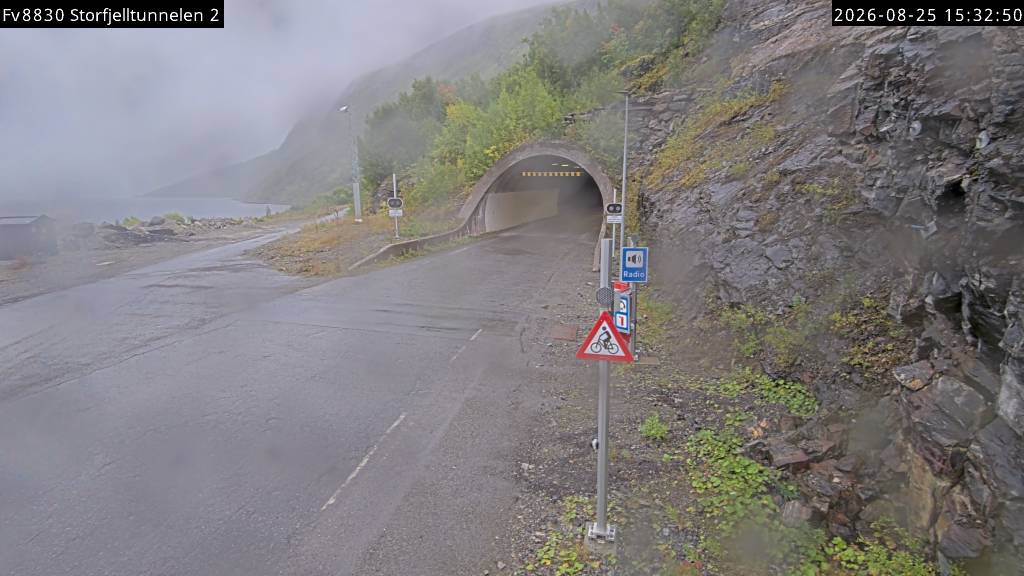Storfjelltunnelen, retning Tunnel plassert Vest