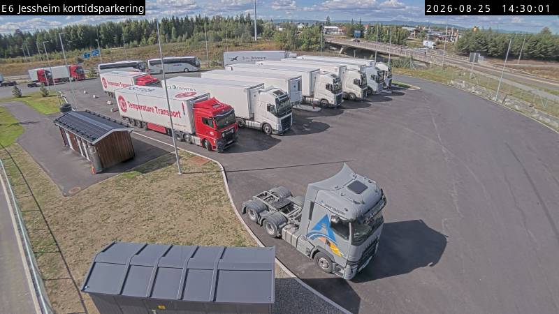 Jessheim døgnhvileplass, retning Korttidsparkering