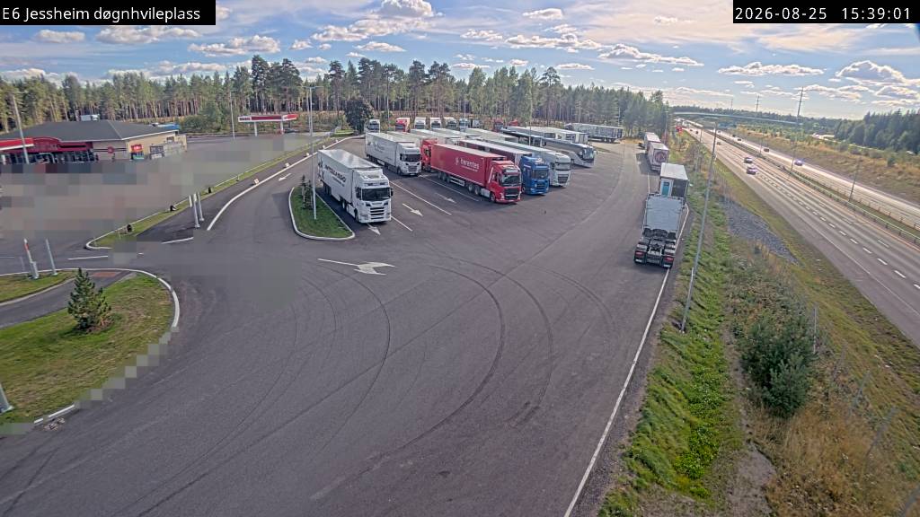 Jessheim døgnhvileplass, retning Langtidsparkering