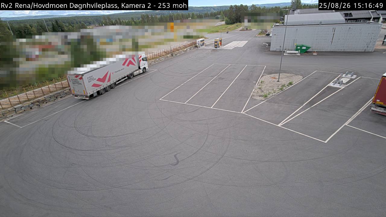 Rena/Hovdmoen Døgnhvileplass, retning uten retningsbeskrivelse